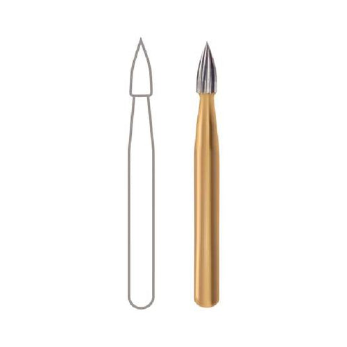 Beavers Kerr Dental Midwest Friction Grip FG #7104 12 Blade Flame Trimming & Finishing Burs 100/Pk