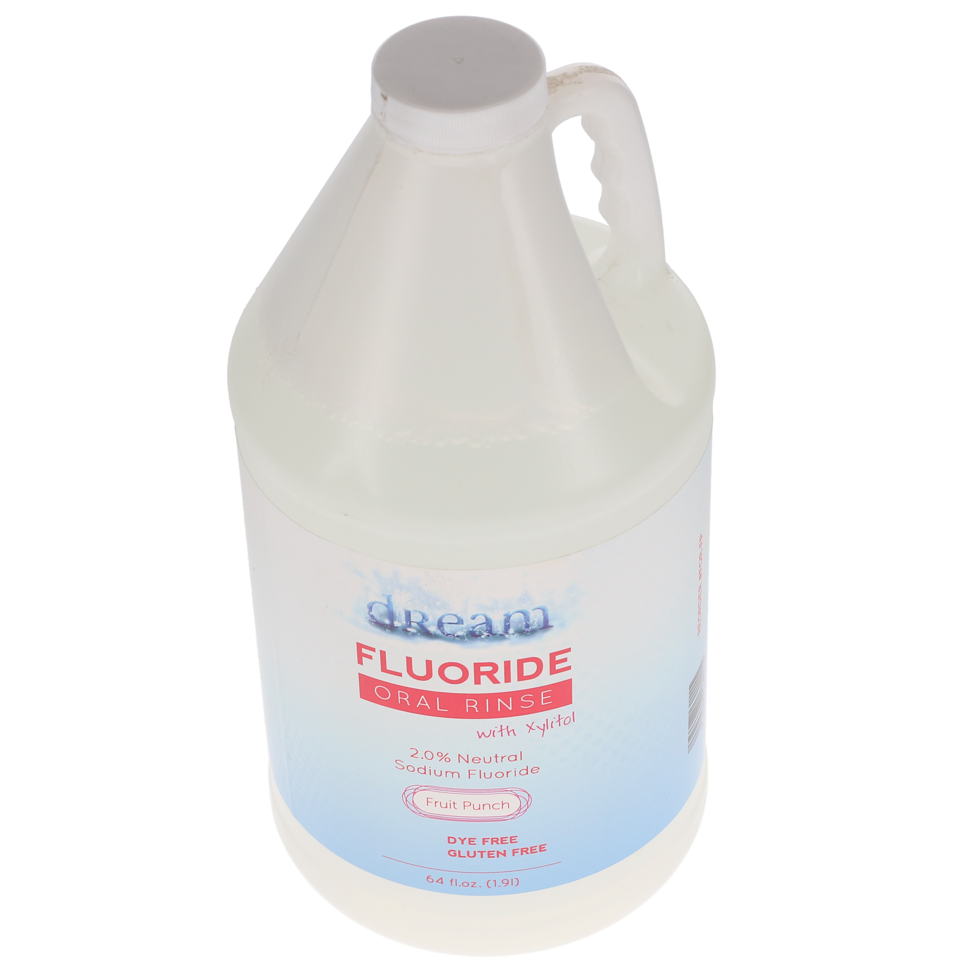 House Brand Dentistry 102050 Fluoride Oral Dental Rinse Fruit Punch 64 Oz Bottle