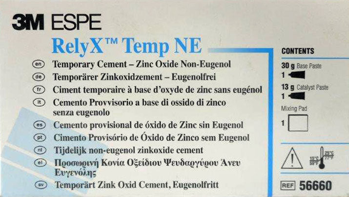 3M  56660 RelyX Temp NE Temporary Zinc Oxide Cement Base & Catalyst EXP Apr 2024