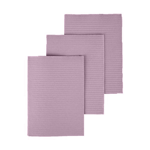 Medicom 8380 Dry-Back Plus Patient Bibs 13" x 18" 3-Ply Paper Lavender 500/Pk