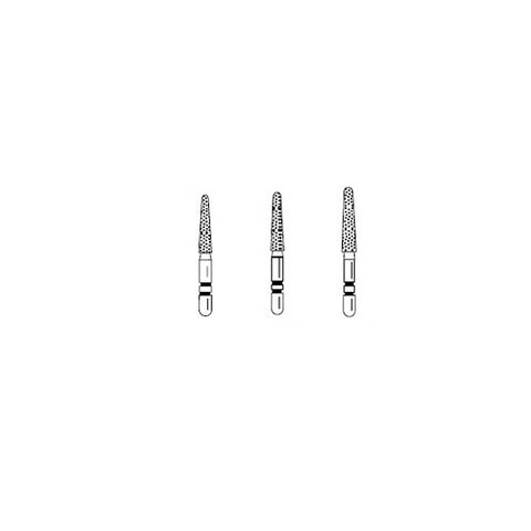 Abrasive Technology Two Striper FG Friction Grip #770.8 Round End Taper Super Coarse Grit Diamond Burs 5/Pk