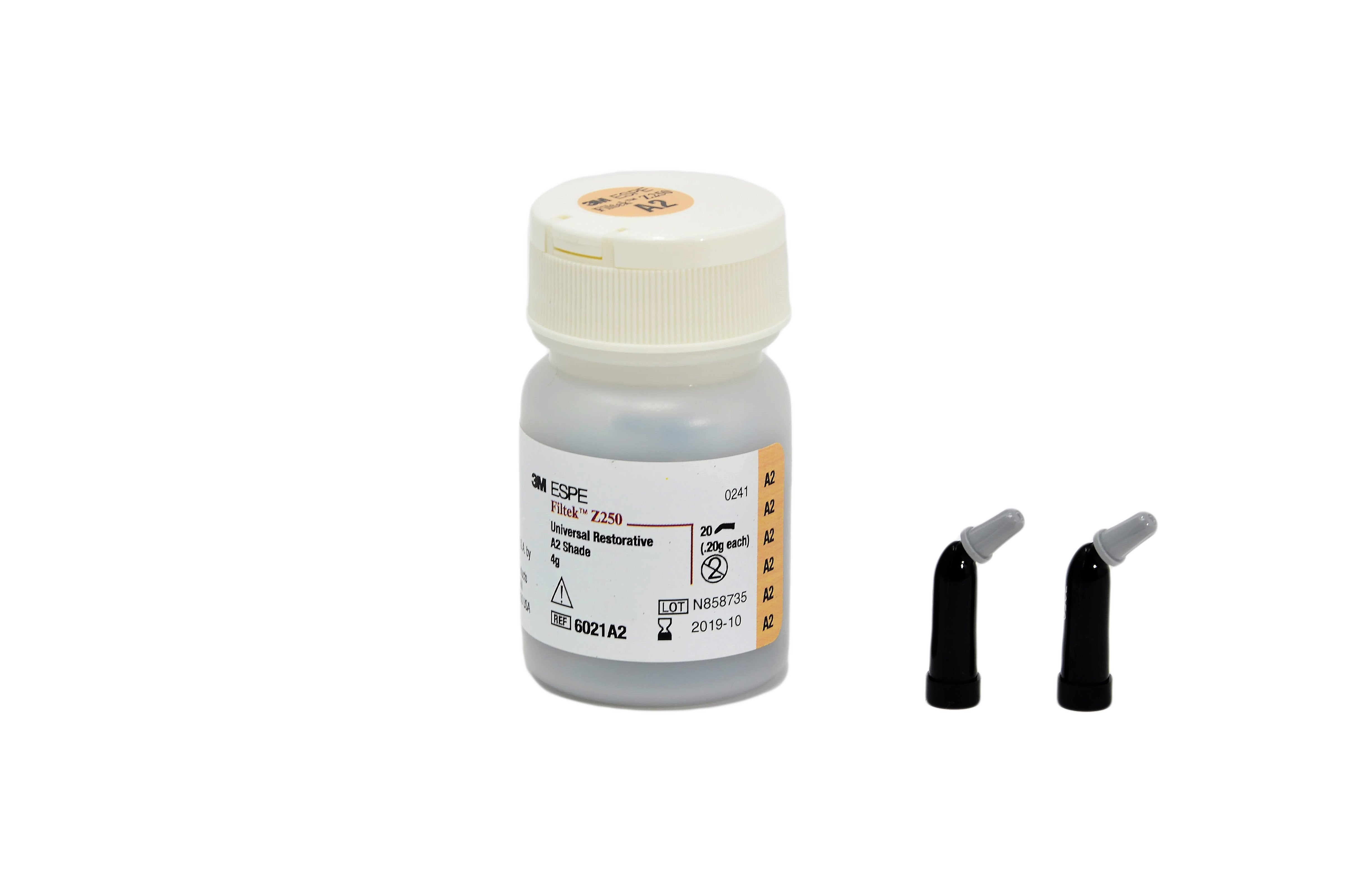 3M ESPE 6021A2 Filtek Z250 Universal Microhybrid Restorative Compules A2 20/Pk 0.2 Gm