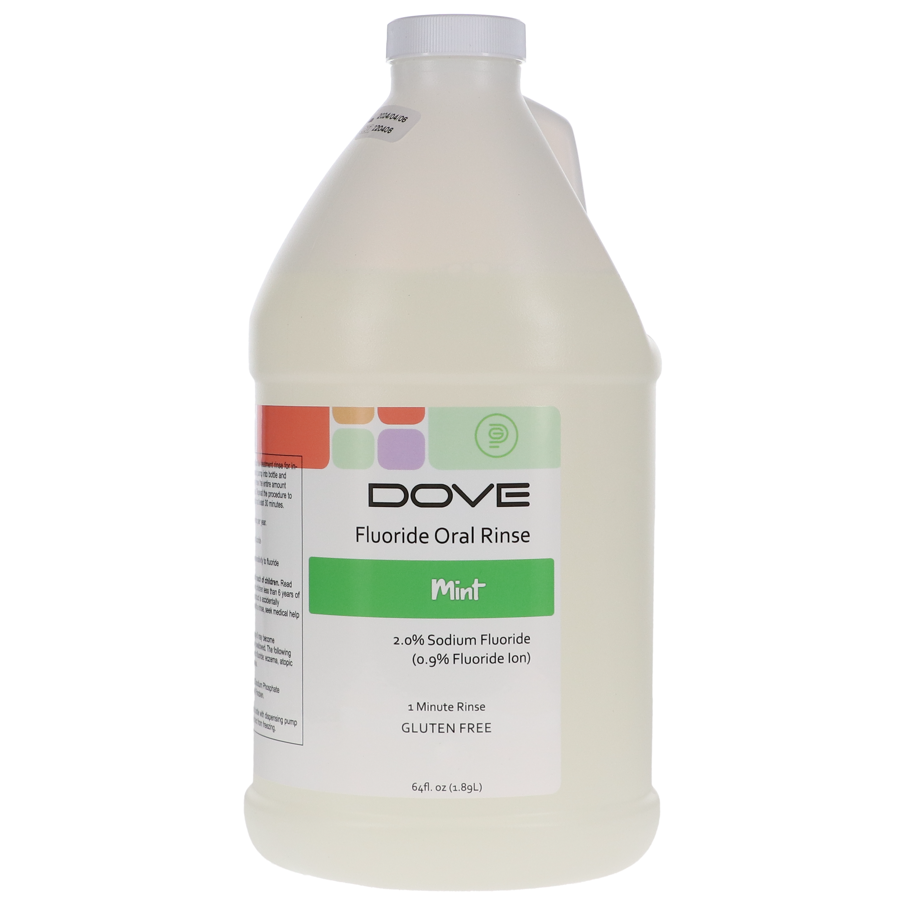 House Brand Dentistry 102051 Fluoride Oral Dental Rinse Mint 64 Oz Bottle