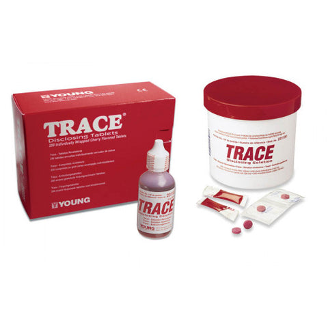 Young Dental 232225 Trace Disclosing Agent Solution Tablets Red 250/Bx