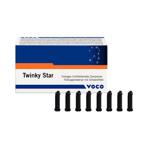 Voco 1686 Twinky Star Light Cure Compomer Dental Caps 25/Pk 0.25 Gm Orange EXP Jun 2023