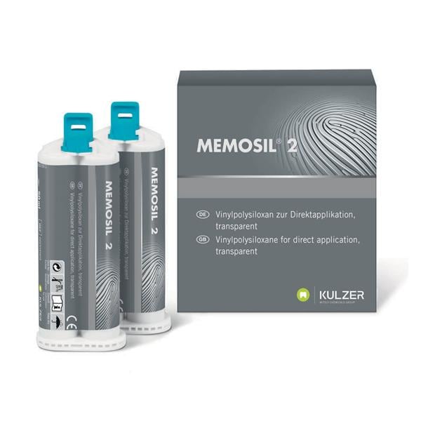 Kulzer 50035018 Memosil 2 Transparent VPS Bite Registration Material With Tips 2/Pk 50 mL