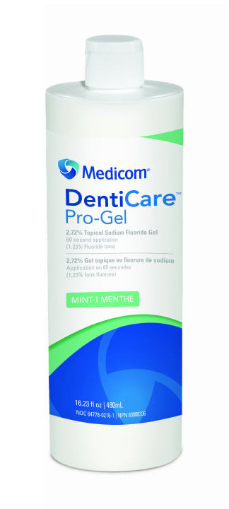 Medicom 10021-M DentiCare Pro-Gel 60 Second In-Office Fluoride Gel 1.23% APF Mint 16.2 Oz