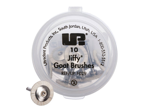 Ultradent 1029 Jiffy Goat Hair Brush For Use With Diamond Polish Dental System 10/Pk