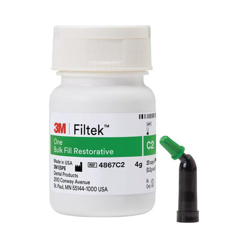 3M ESPE 4867C2 Filtek One Bulk Fill Posterior Restorative Capsules C2 20/Pk 0.2 Gm