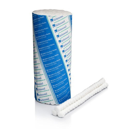 Richmond Dental 201205 Cotton Rolls Braided 6" X 1/2" Large Non-Sterile 100/Bx