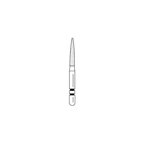 Premier Dental 2015157 Two Striper Friction Grip FG #263.8F Fine Flame Shaped Diamond Burs 5/Pk