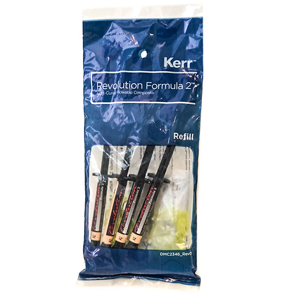 Kerr Dental 29497 Revolution 2 Flowable Composite Syringes A4 1 Gm 4/Pk EXP Jun 2025