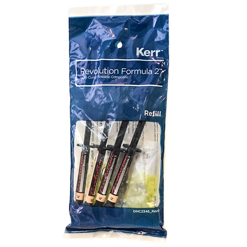Kerr Dental 29497 Revolution 2 Flowable Composite Syringes A4 1 Gm 4/Pk EXP Apr 2024