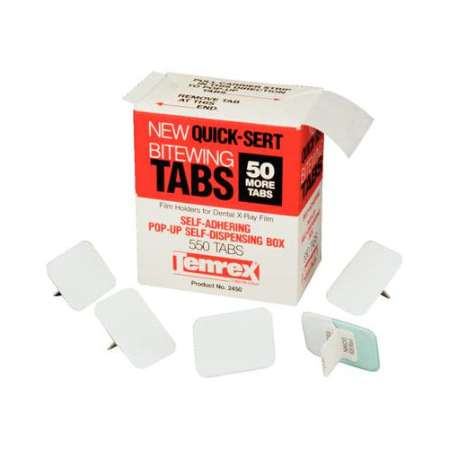 Temrex 2410 Quick-Sert Bite Wing Loops Self Adhering Dental X-Ray Film Holder #0 500/Bx