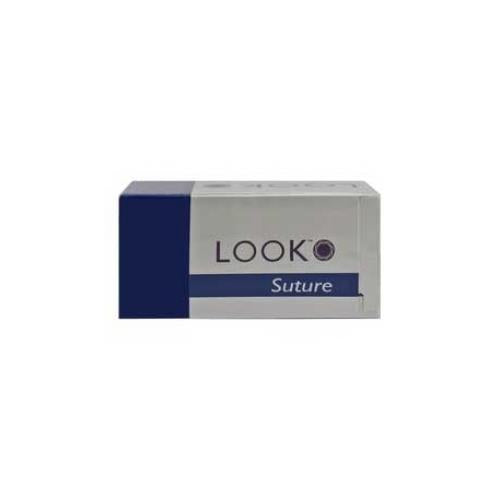 Look 786B Silk Black Braided Non Absorbable Reverse Cutting Sutures C7 3/8 Circle 3-0 18