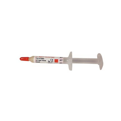 3M ESPE 7614A1T RelyX Veneer Cement Sytem Try-In Paste Syringe A1 Light Yellow 2 Gm EXP Jun 2024