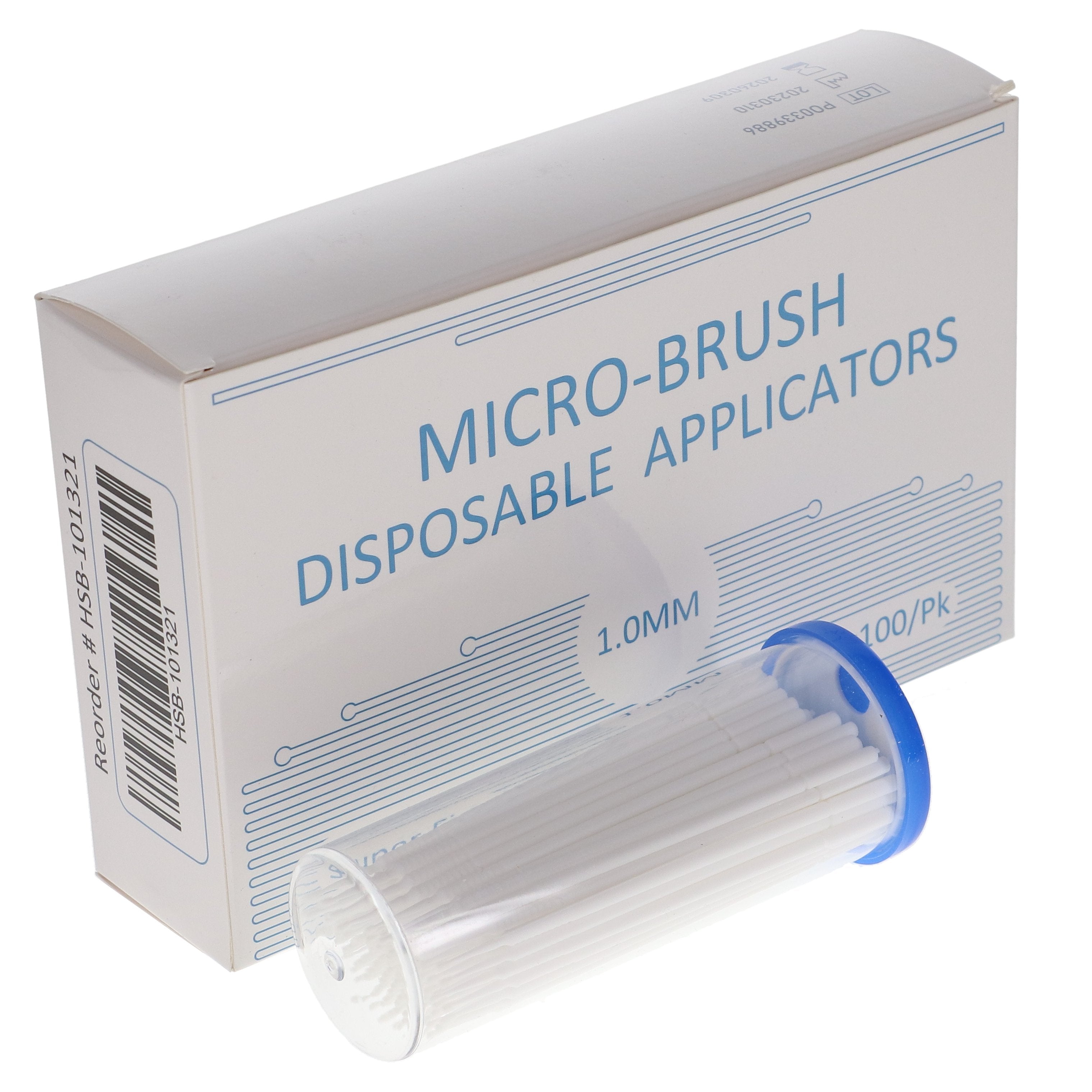 House Brand Dentistry 101321 Micro-Brush Disposable Applicators Super Fine White 4 x 100/Pk