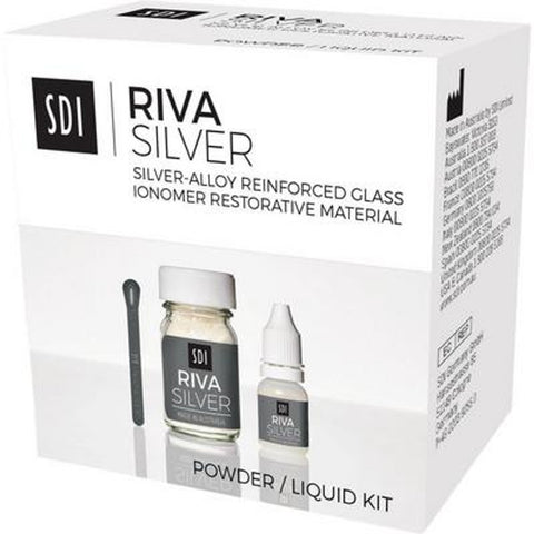 SDI 8670508 Riva Silver Glass Ionomer Material Powder Liquid Kit EXP Mar 2024