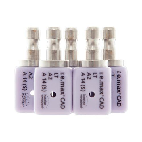 Ivoclar Vivadent 678785 IPS e.max CAD CER/inLab Dental Blocks LT A2 A14 5/Pk