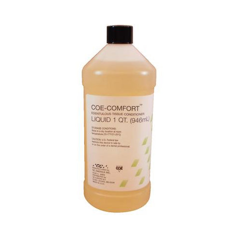 GC 341092 Coe Comfort Self Cure Dental Tissue Conditioner Liquid 1 Quart 946 mL