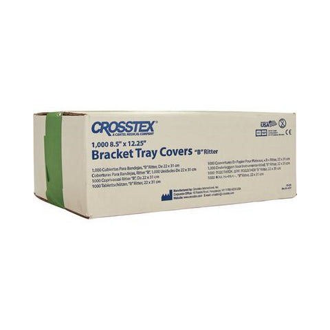 Crosstex FBGR Bracket Table Tray Cover Riter Size B 8.5" x 12.25" Green 1000/Cs