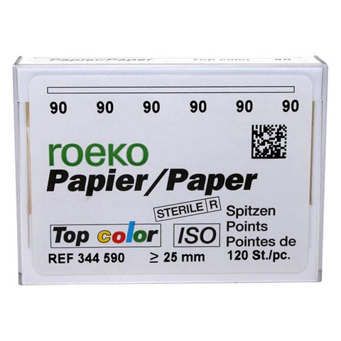 Coltene ROEKO 344590 Dental Paper Points Top Color ISO Size 90 150/Pk