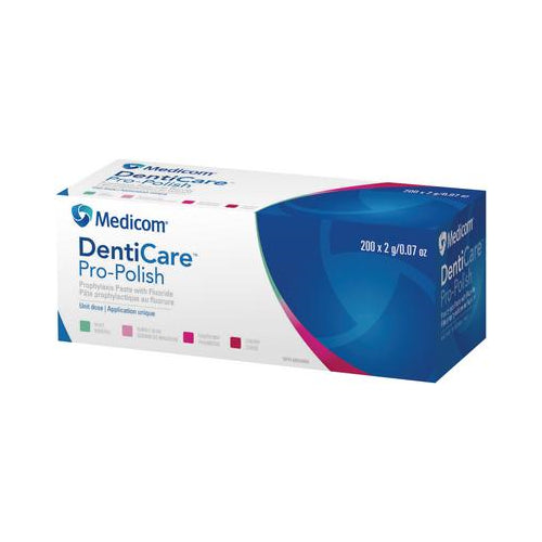 Medicom 10047-CRBUN Denticare Pro-Polish Prophylaxis Prophy Paste Raspberry Coarse Grit 200/Bx