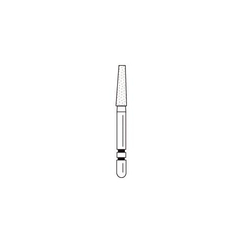 Premier Dental 2015656 Two Striper FG Friction Grip L701.7 Coarse Grit Round End Taper Diamond Burs 5/Pk