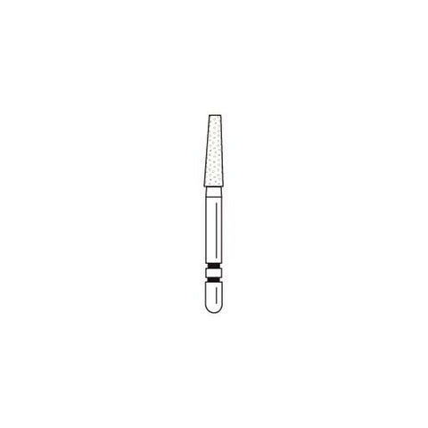 Premier Dental 2015656 Two Striper FG Friction Grip L701.7 Coarse Grit Round End Taper Diamond Burs 5/Pk