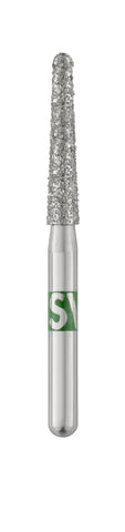 SS White 856L-018C Piranha FG Friction Grip Long Round End Taper Coarse Grit Diamond Burs 25/Pk