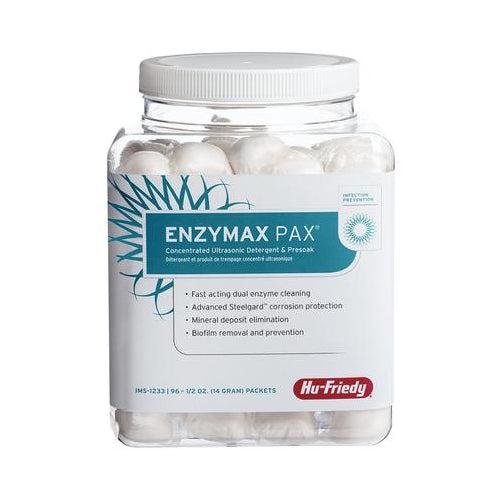 Hu-Friedy IMS-1233 Enzymax PAX Ultrasonic Detergent Powder Packets 96/Pk