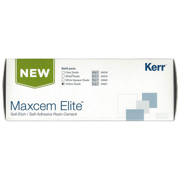 Kerr Dental 34061 Maxcem Elite Self Etch Adhesive Resin Cement Yellow 2/Pk 5 Gm EXP May 2025