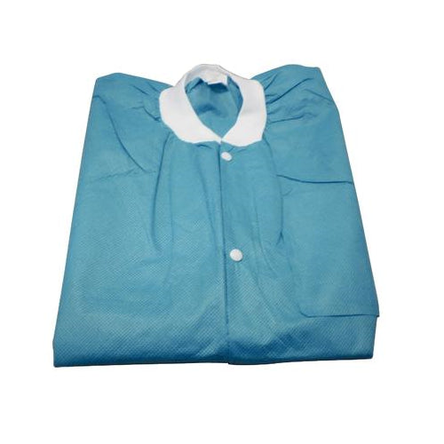 ValuMax 3630TES Extra-Safe Lab Jackets Hip Length Knit Cuffs Teal Small 10/Pk