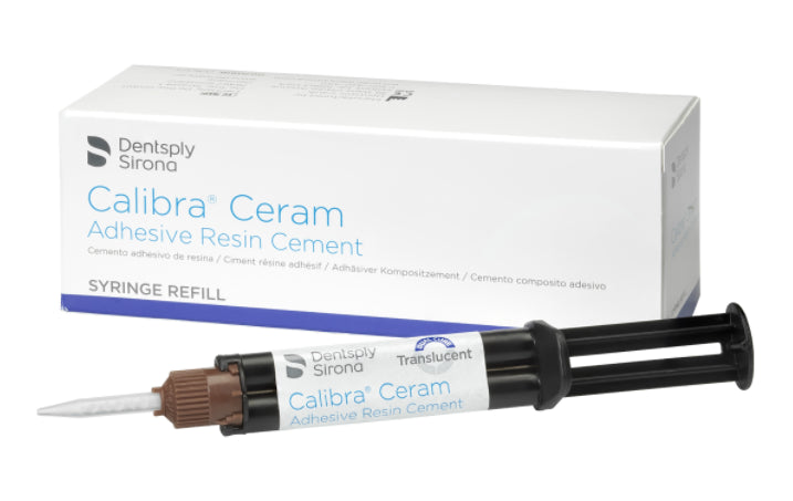 Dentsply Sirona 607194 Calibra Ceram Dental Cement Syringe Translucent 4.5 Gm EXP Aug 2023