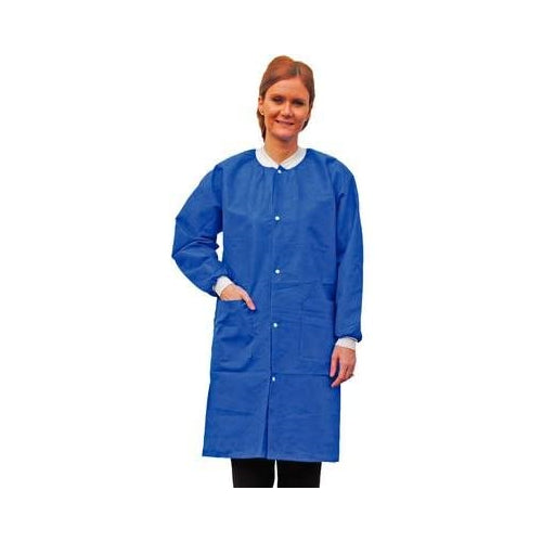 ValuMax 3630RYM Extra-Safe SMS Knee Length Jackets Royal Blue Medium 10/Pk