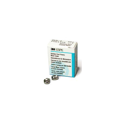 3M ESPE DUR3 Nichro Stainless Steel 1st Primary Molar Crowns #3 Upper Right 5/Pk