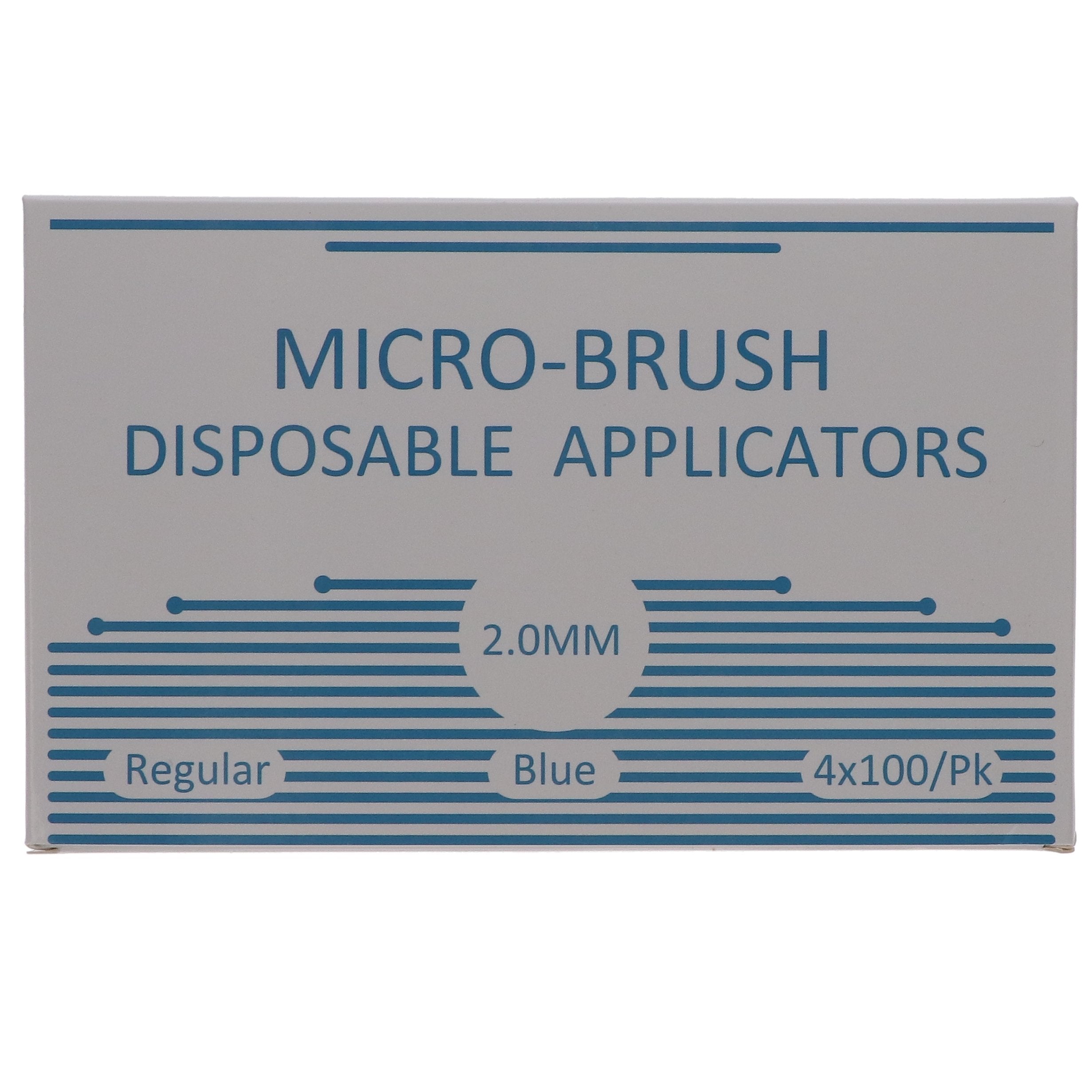 House Brand Dentistry 101316 Micro-Brush Disposable Applicators Regular Blue 4 x 100/Pk