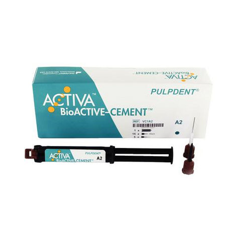Pulpdent VC1A2 Activa BioACTIVE Resin Cement Automix Dual Cure Syringe A2 Opaque