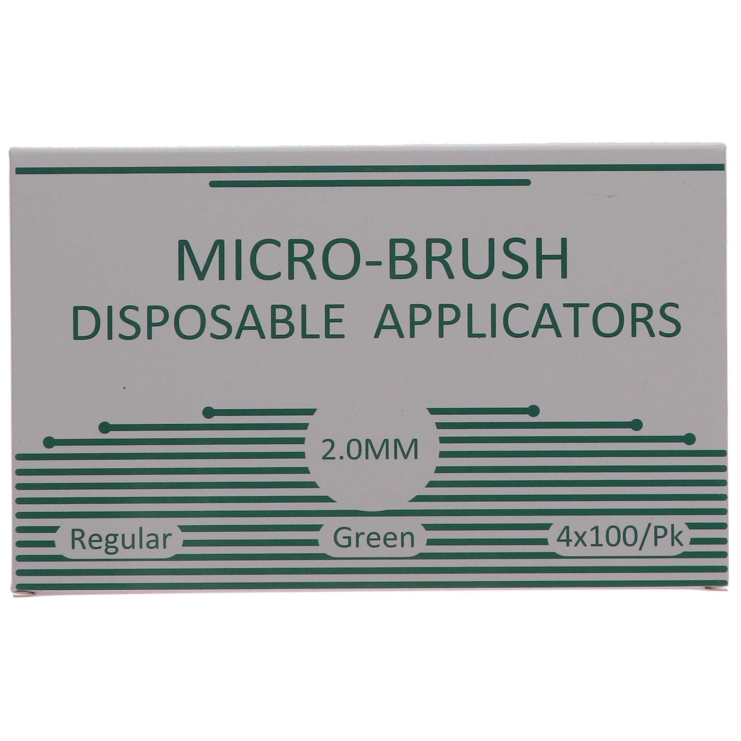 House Brand Dentistry 101317 Micro-Brush Disposable Applicators Regular Green 4 x 100/Pk