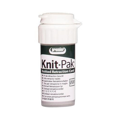 Premier Dental 9007551 Knit-Pak Knitted Plain Retraction Cord 100" Size #000
