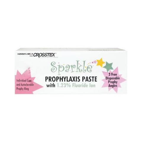 Crosstex UPMBG Sparkle Prophy Paste Cups Medium Grit Bubble Gum 200/Pk