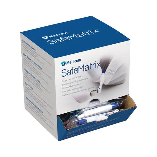 Medicom 30045 SafeMatrix Dental Matrix Bands 6.0mm Wide Blue 50/Bx