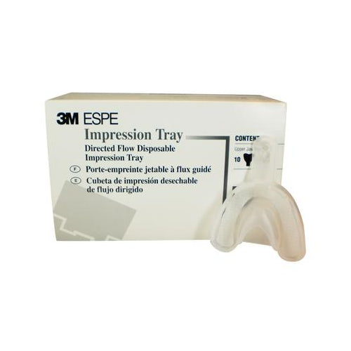 3M ESPE 71616 Directed Flow Rigid Impression Dental Trays Medium Upper 10/Pk