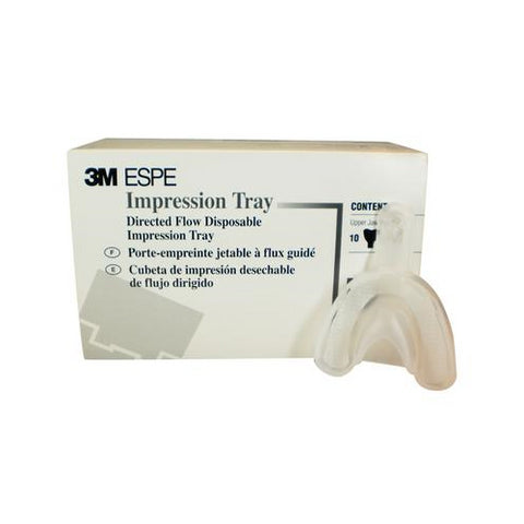 3M ESPE 71616 Directed Flow Rigid Impression Dental Trays Medium Upper 10/Pk