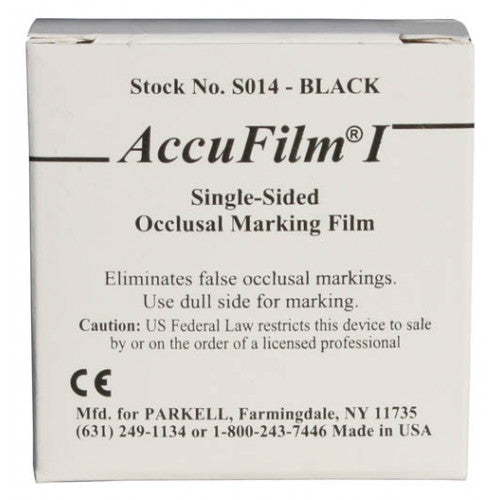 Parkell S014 AccuFilm I Articulating Film Single Sided Black .0008