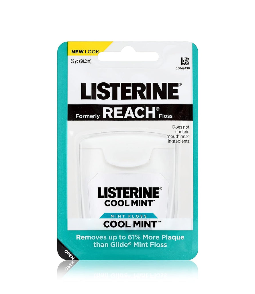 Reach Johnson & Johnson 523521400 Listerine Interdental Floss Cool Mint 55 Yards