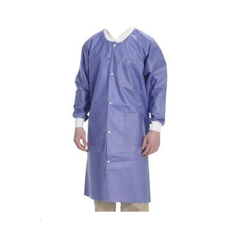 ValuMax 3660BBM Extra-Safe Medical Lab Lab Coats Blueberry Medium 10/Pk