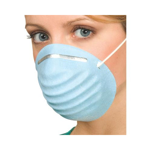 Mydent MK1106 Defend Breath-EZ ValuLine Molded Cone Face Masks Blue 50/Bx