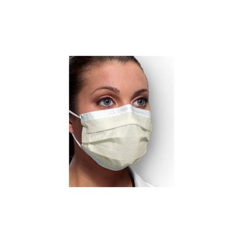 Crosstex GCPYE Procedural Earloop Face Masks Fluid Resistant Yellow 50/Bx