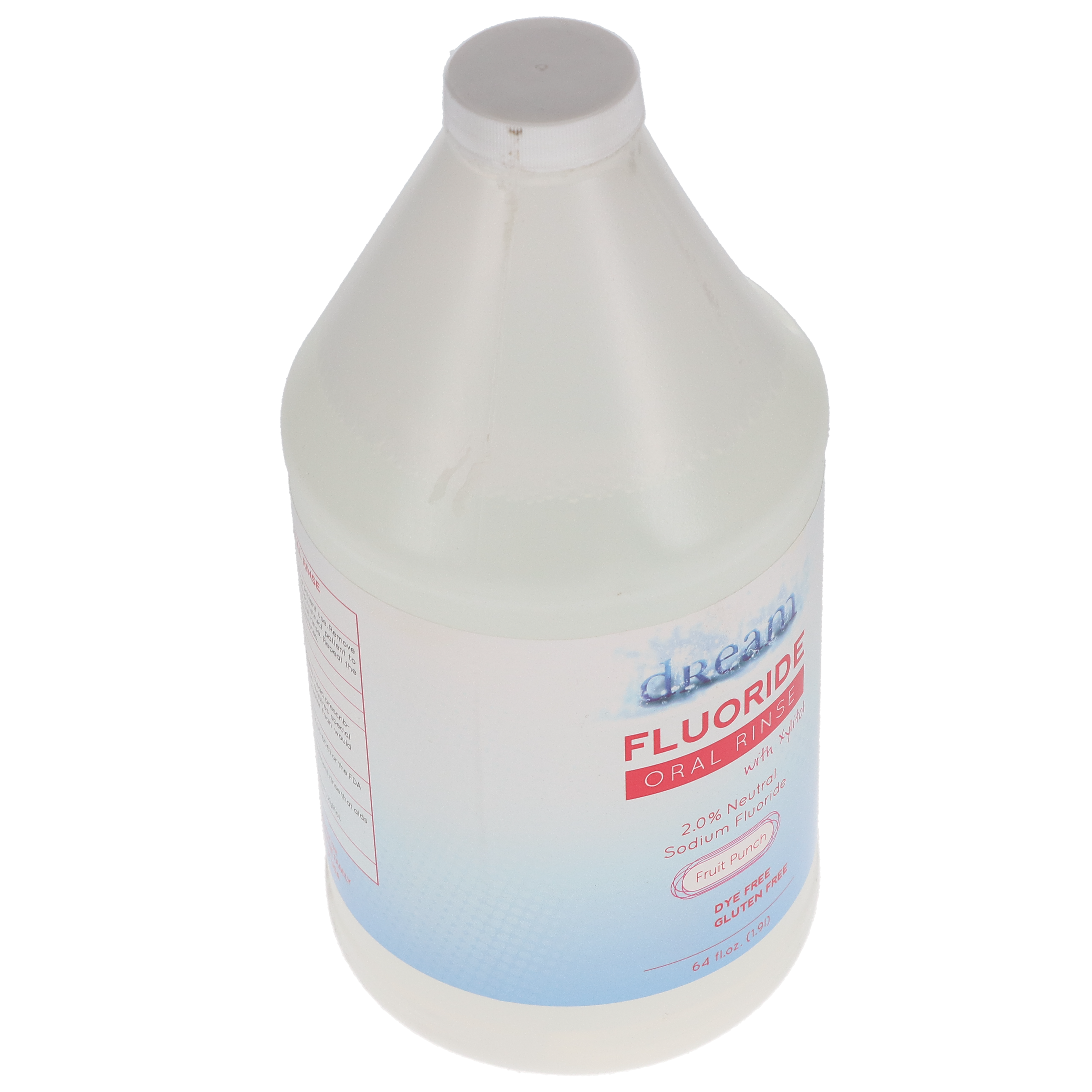 House Brand Dentistry 102050 Fluoride Oral Dental Rinse Fruit Punch 64 Oz Bottle